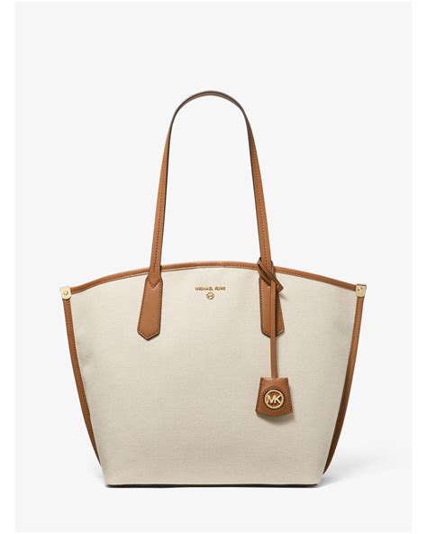 michael kors jane large tote bag|Jane Large Canvas Tote Bag .